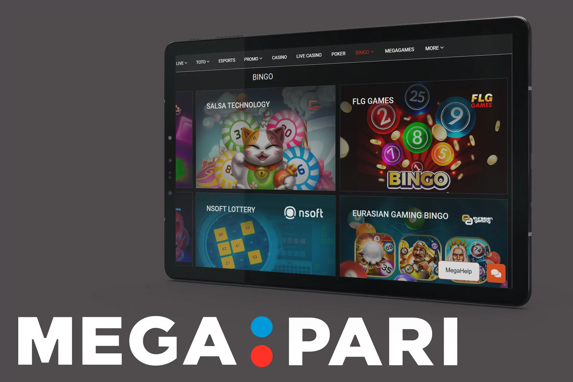 Play the most popular bingo games at Megapari casino and win a big prize.