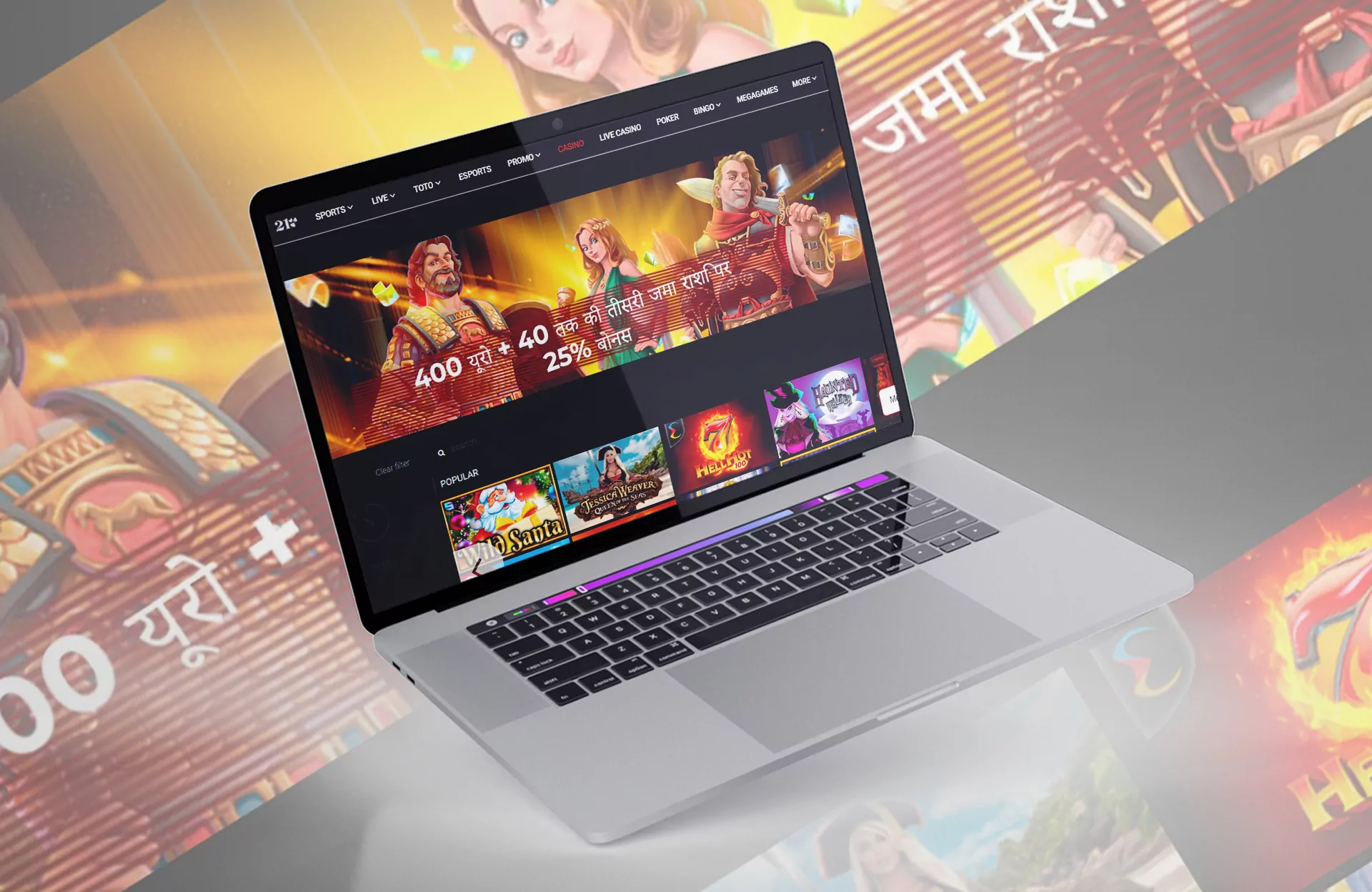 Register an account and deposit to start playing at Megapari online casino.