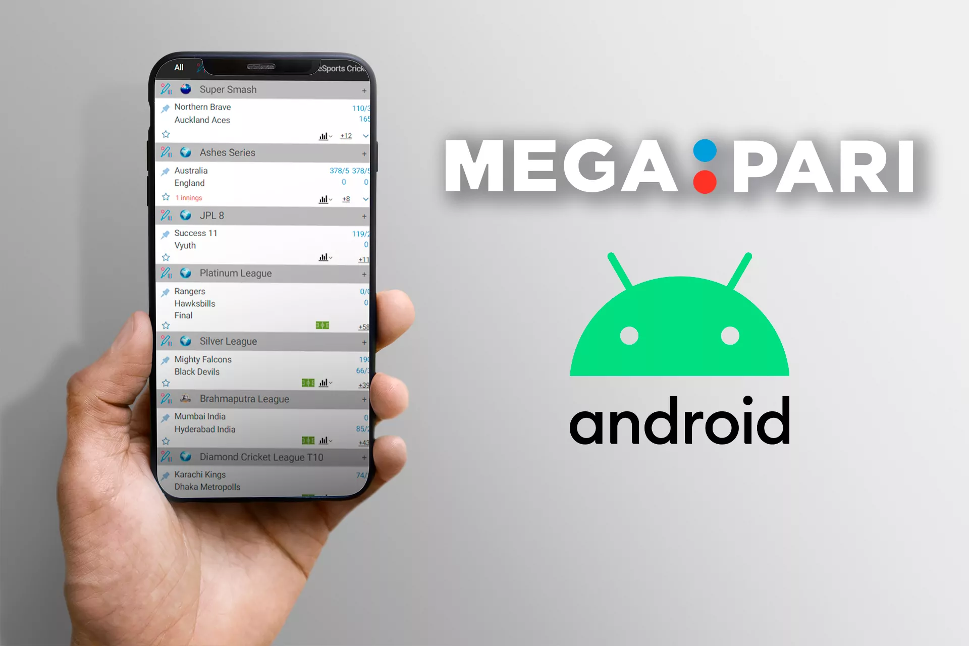 Android devices for the stable operation of the Megapari app.