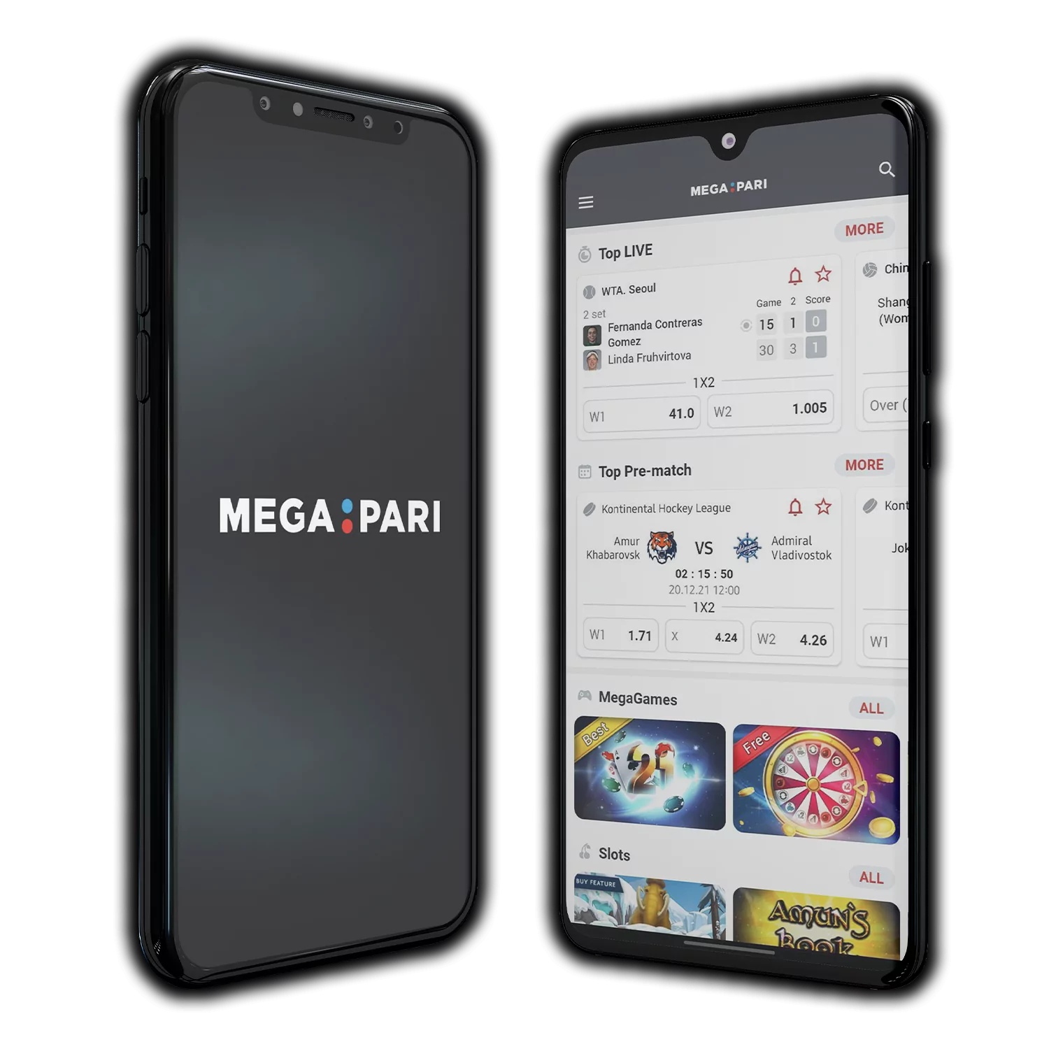 Install the MegaPari mobile application.