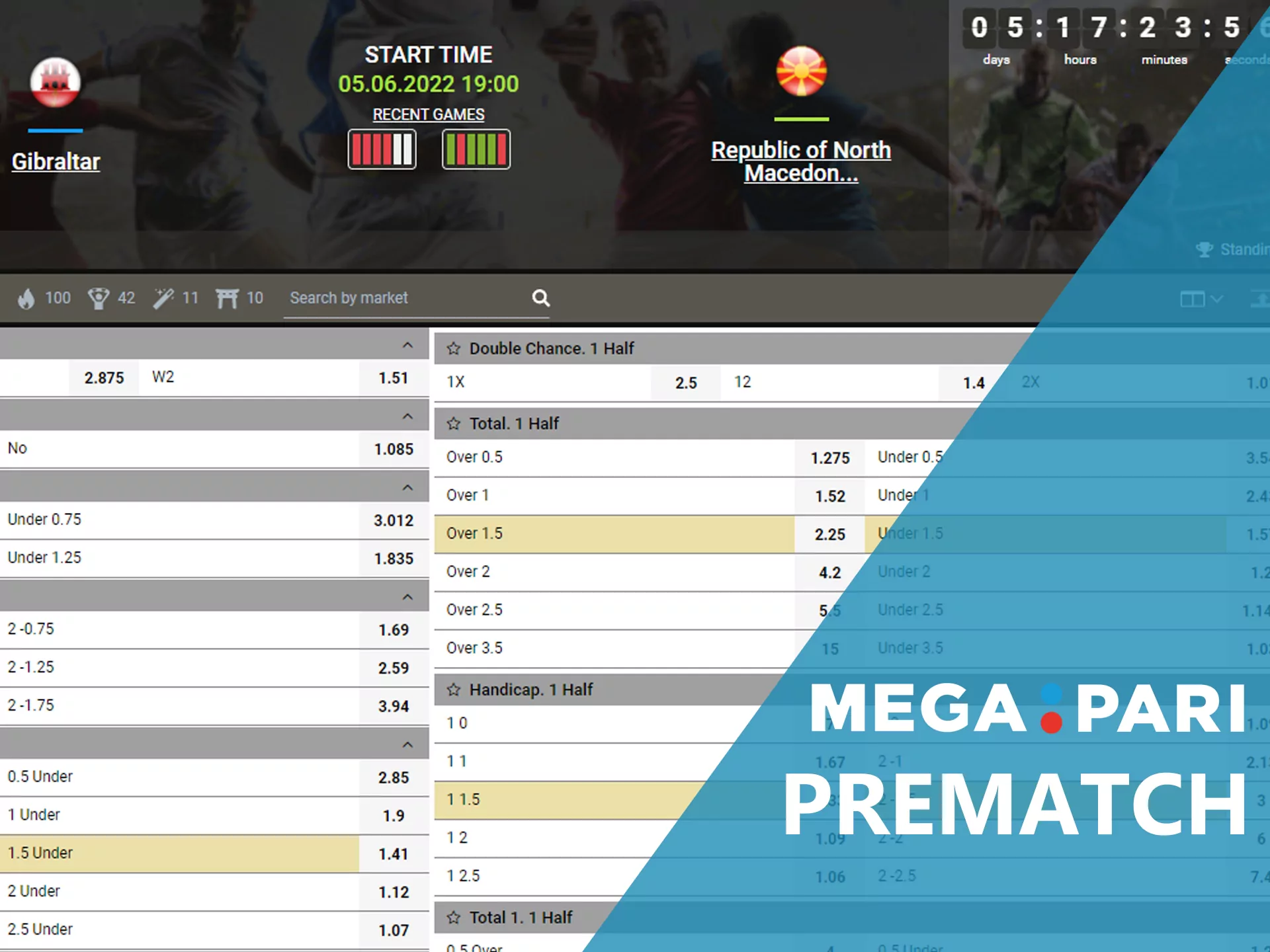 Try the Line option at Megapari to place bets before matches.