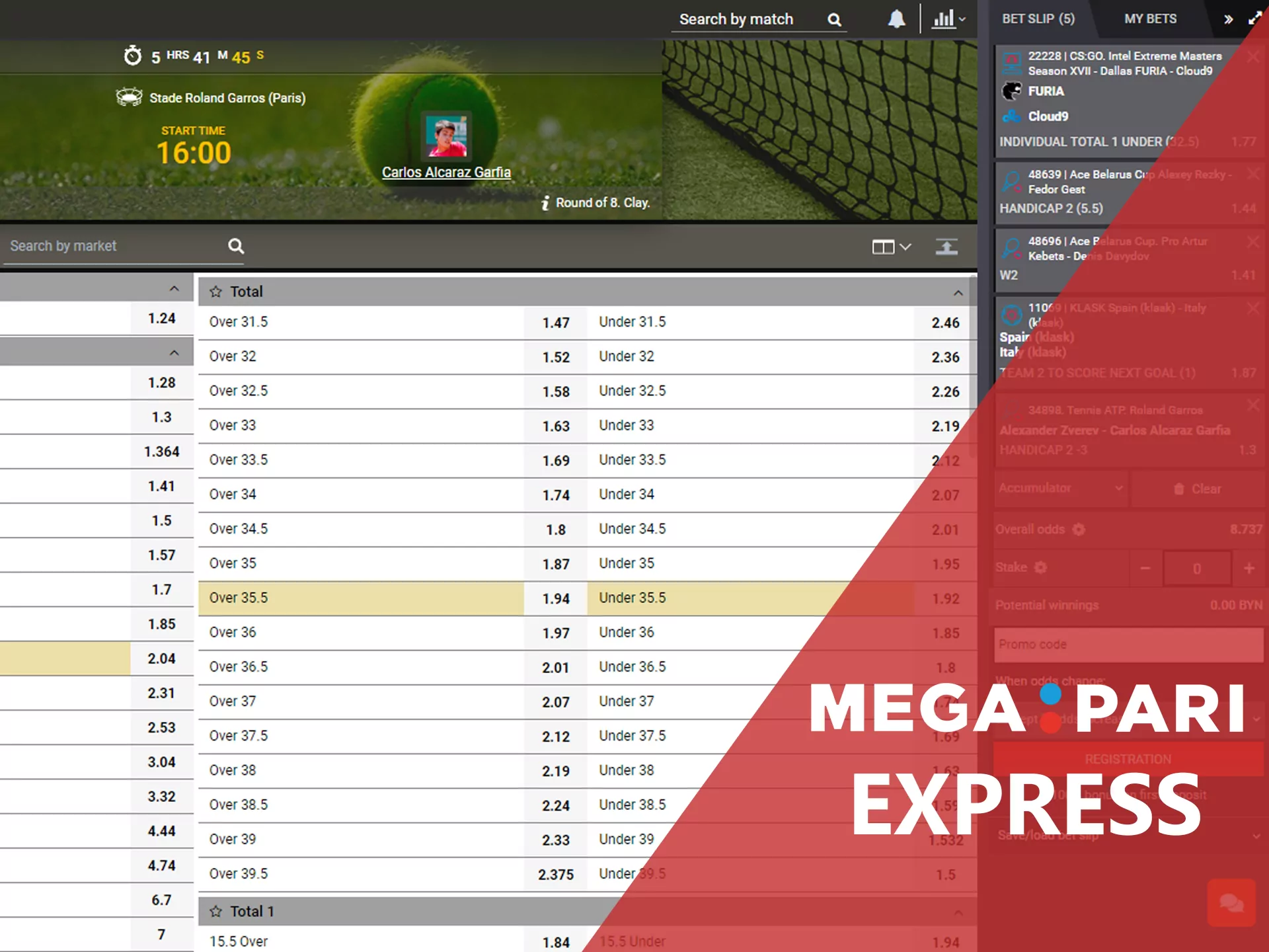 Express bet is the most preferable for big winnings at Megapari.