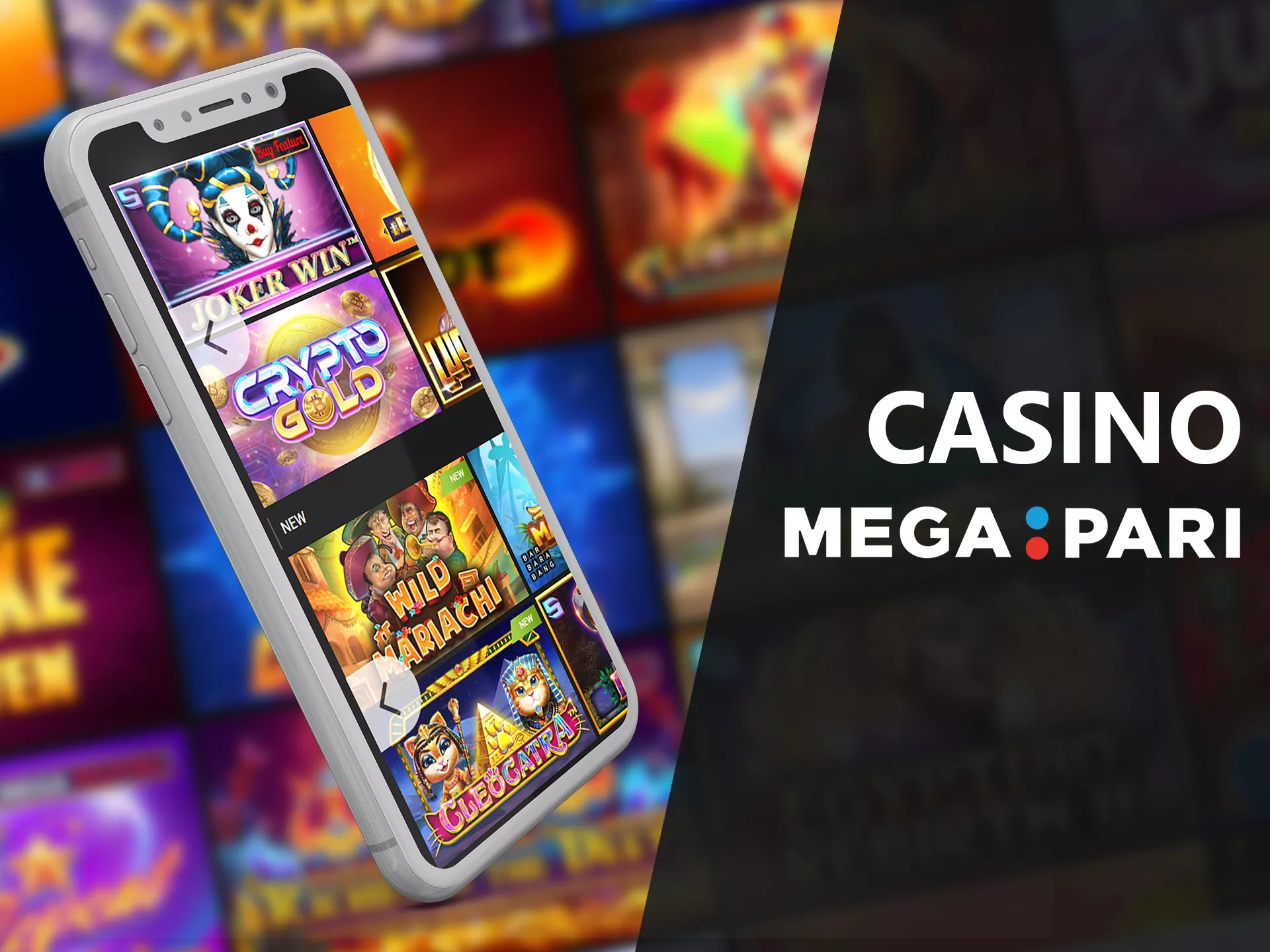 List of casino games in the Megapari casino app.