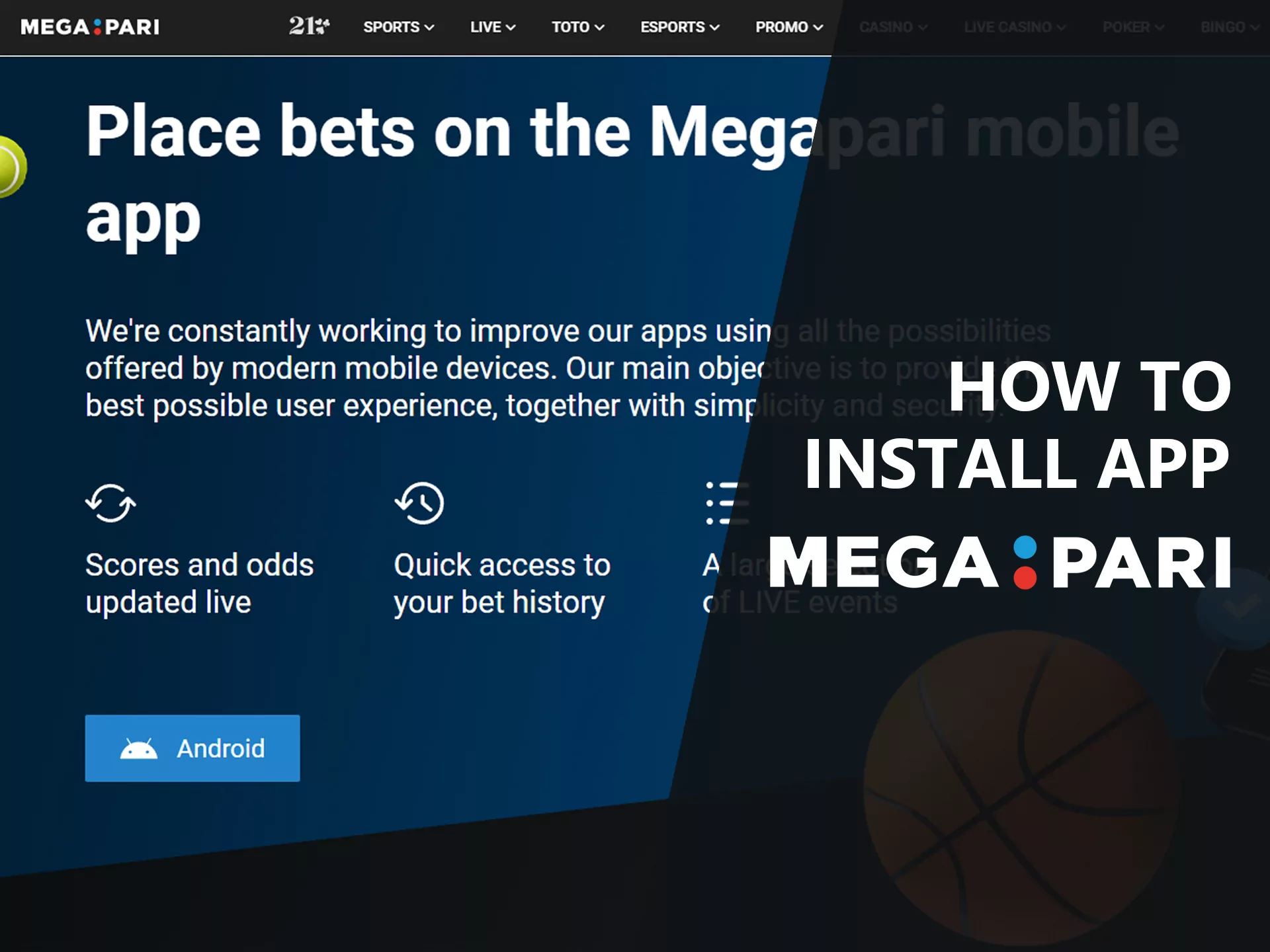 Install the Megapari app following the instructions below.