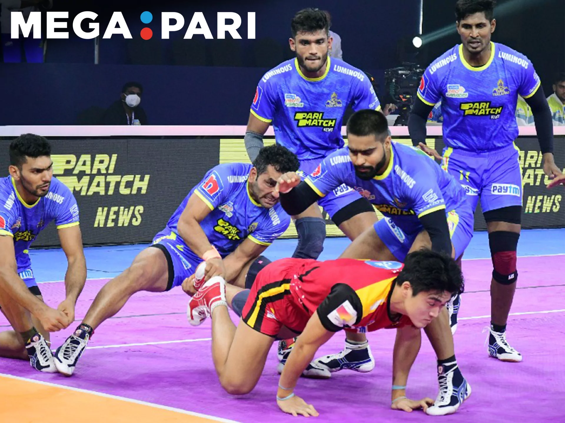 Place bets on kabaddi in your Megapari app.