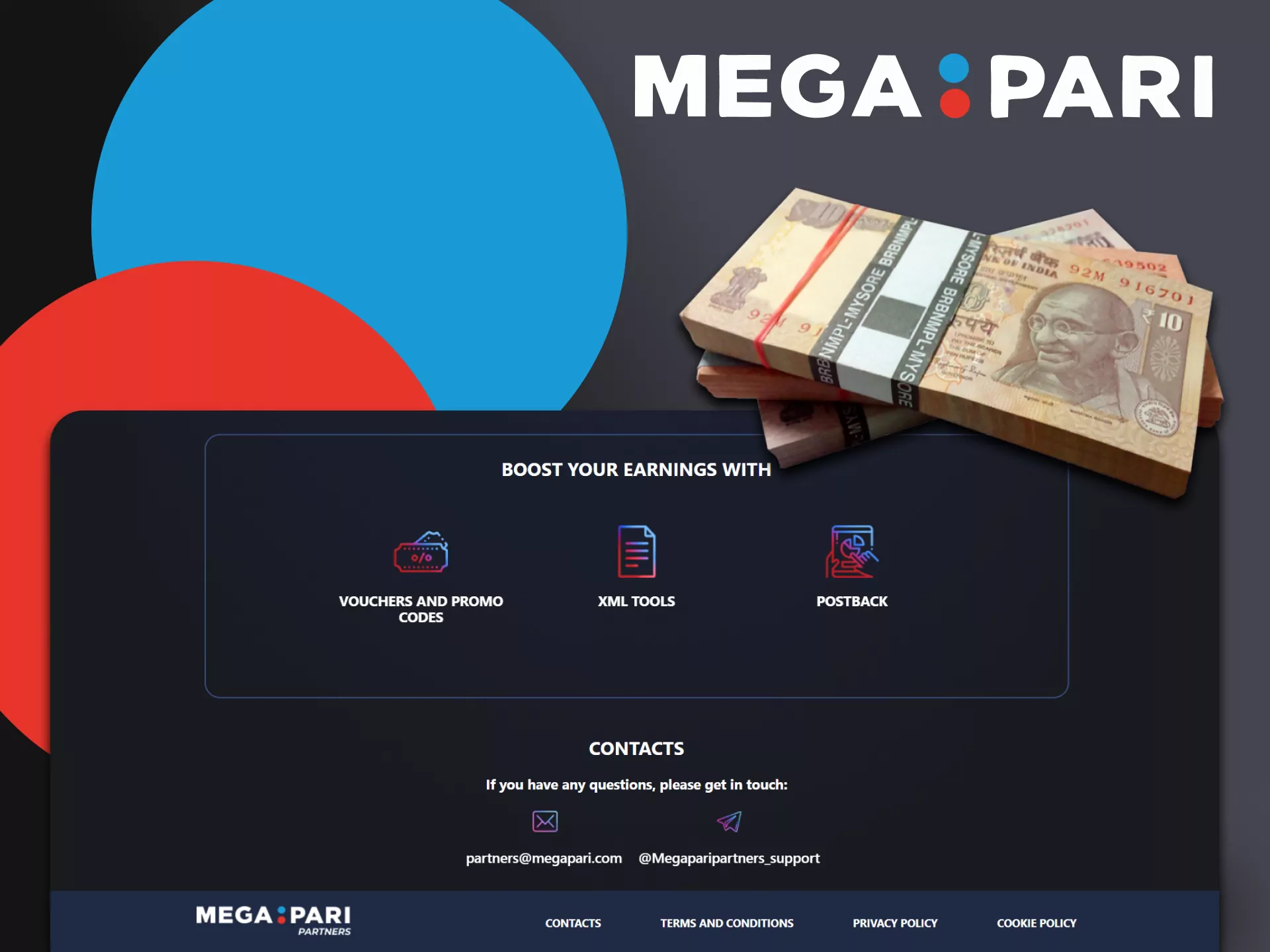 It is very easy to take part in a special affiliate program from Megapari.