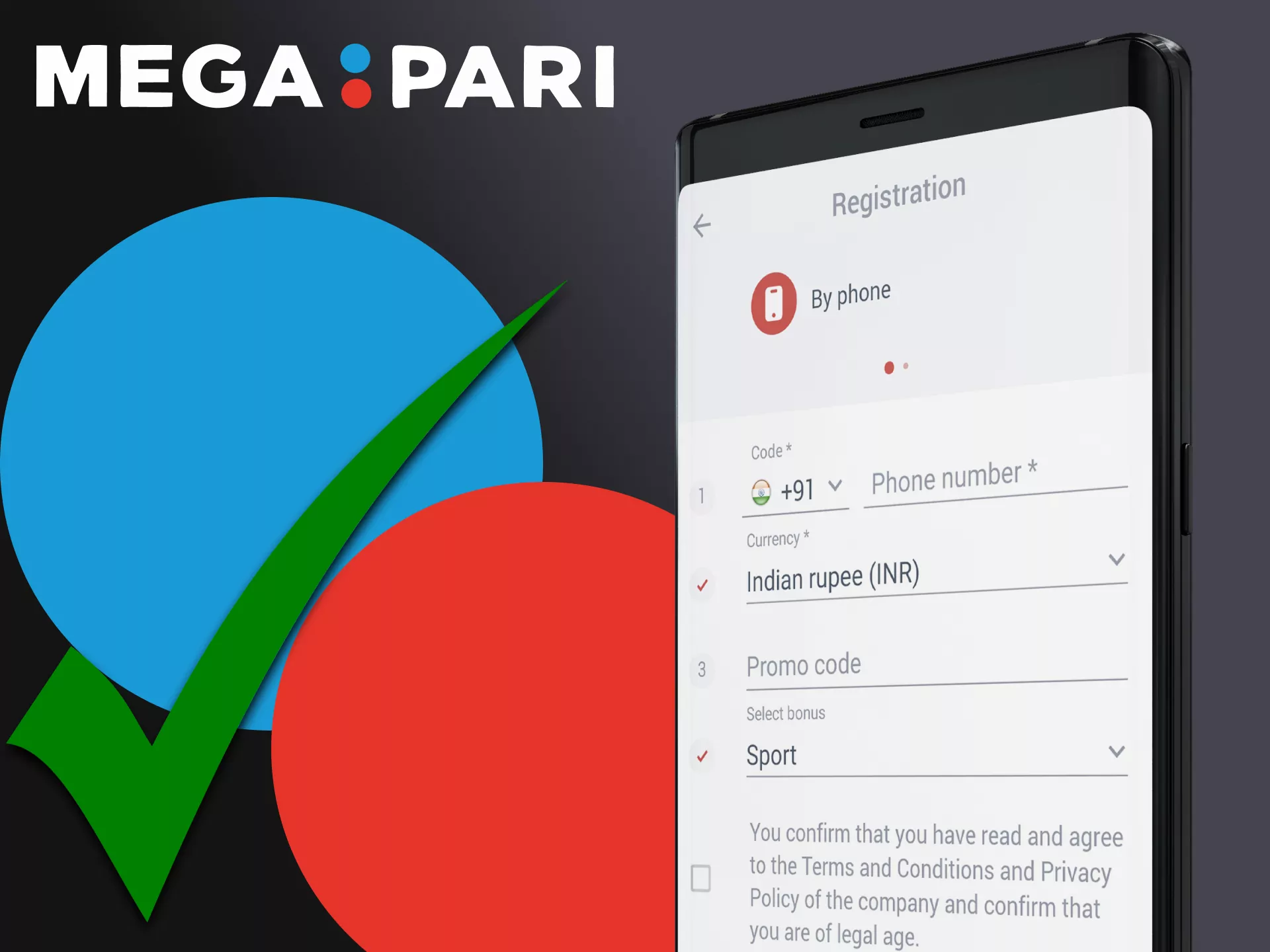 You can register an account through the Megapari application.
