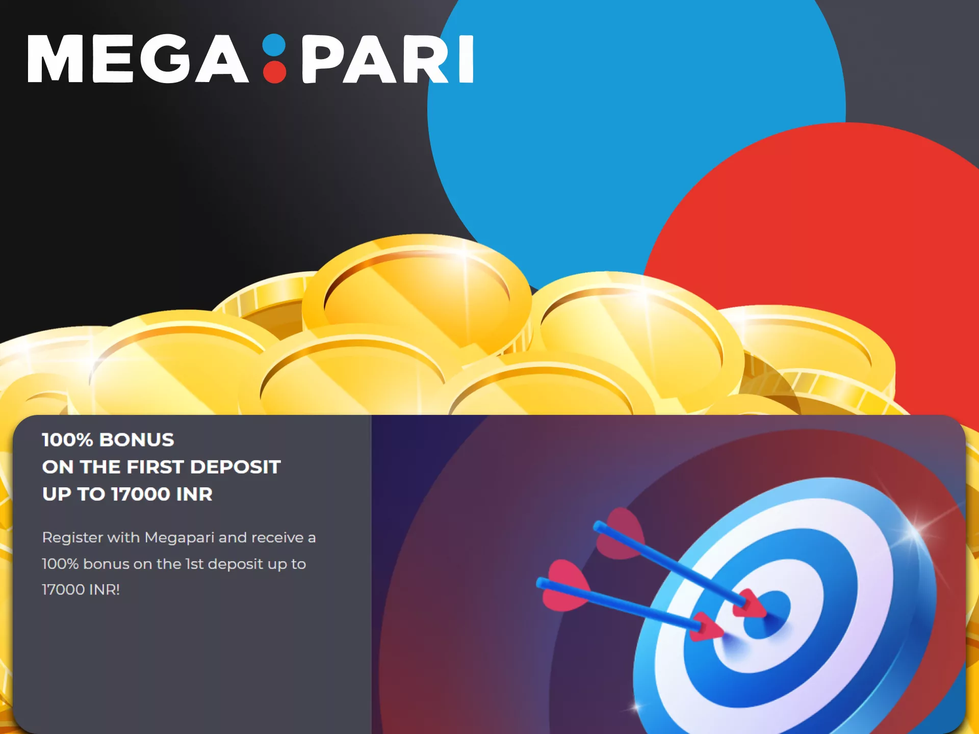 After you make a deposit, you can get a Megapari bonus on betting.