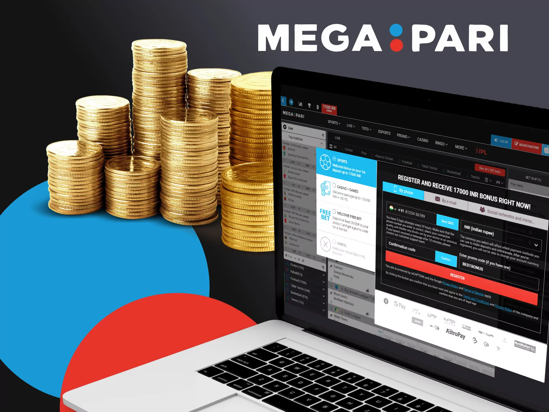 Use Megapari promo code MEGA2022 to get additional bonuses.