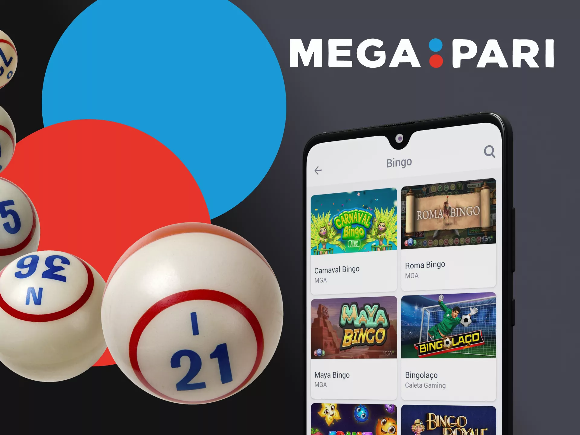 Play bingo with the Megapari Android app.