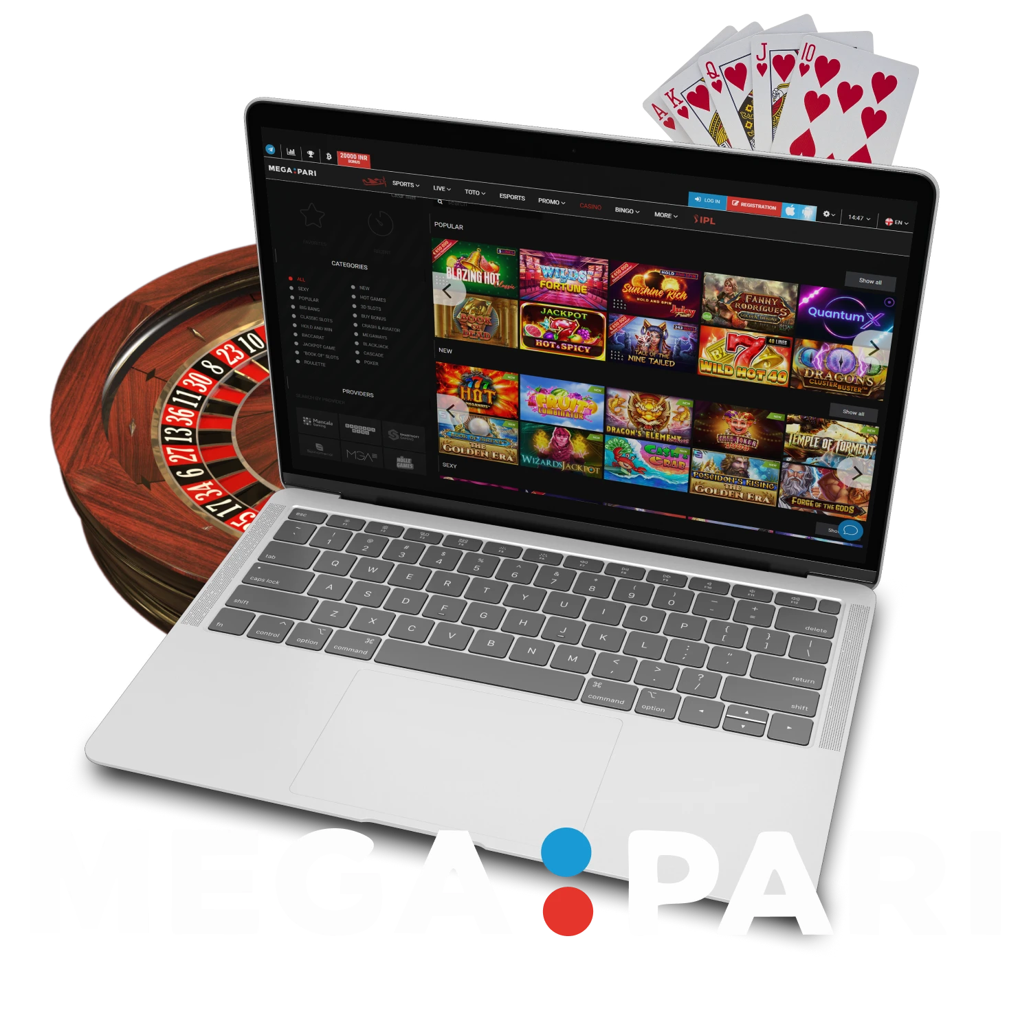 For Live Casino games, choose the Megapari site.