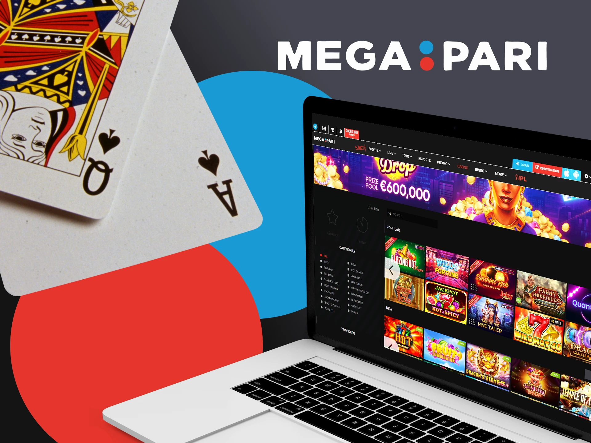 Go to the desired section of Megapari to play at Live Casino.