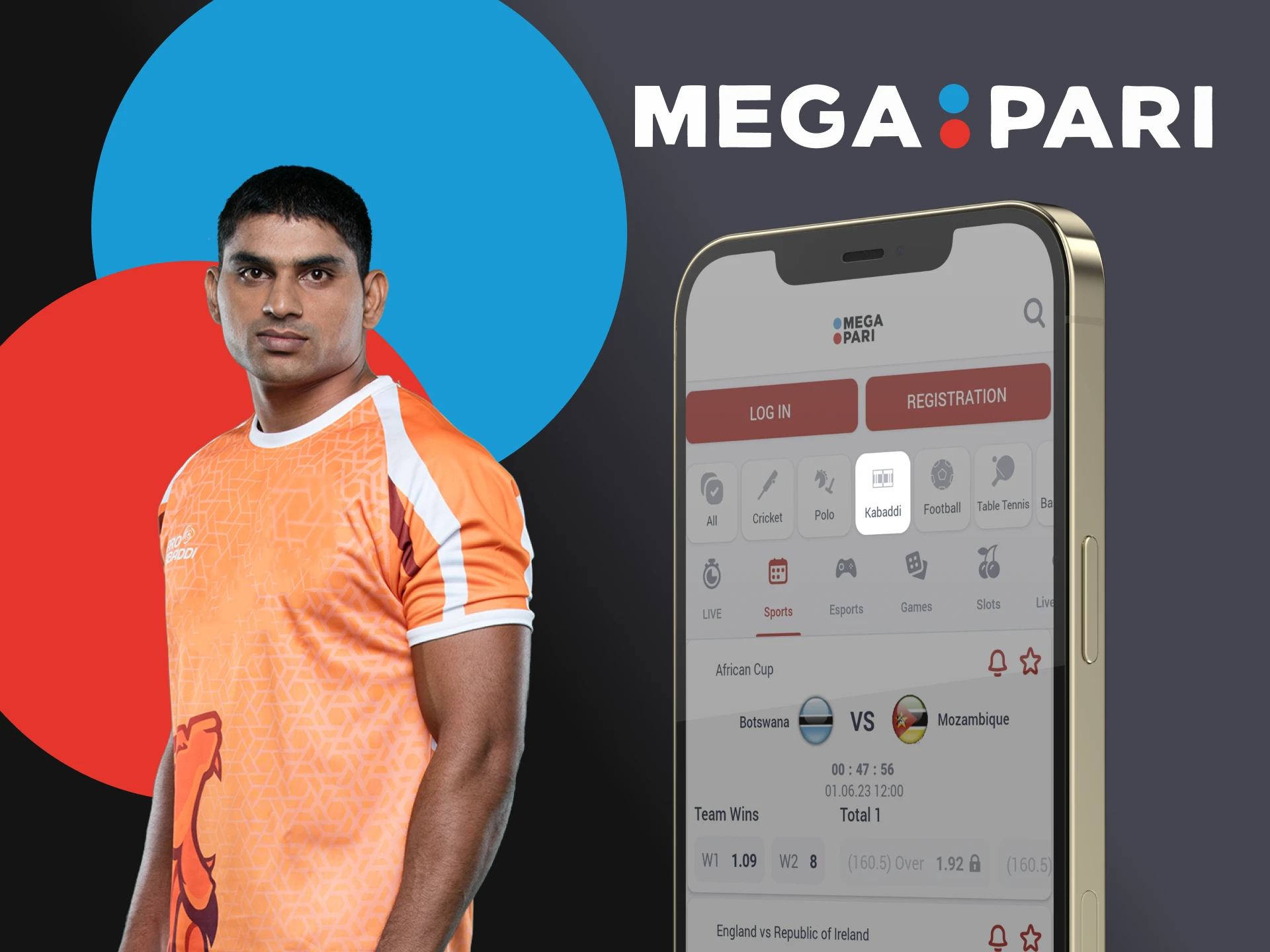 Use your smartphone to bet on Kabaddi from Megapari.