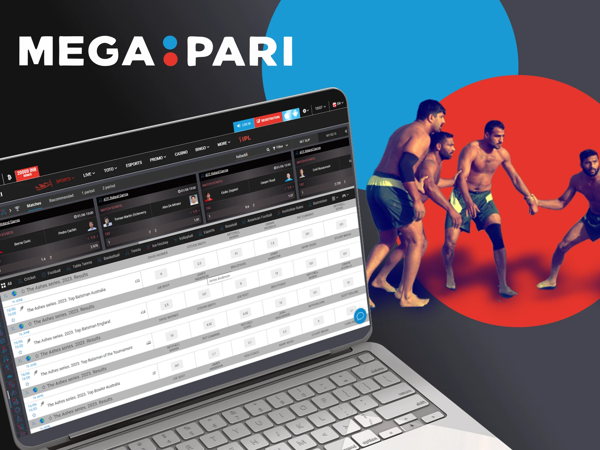 Go to the desired section on Megapari and bet on Kabaddi.