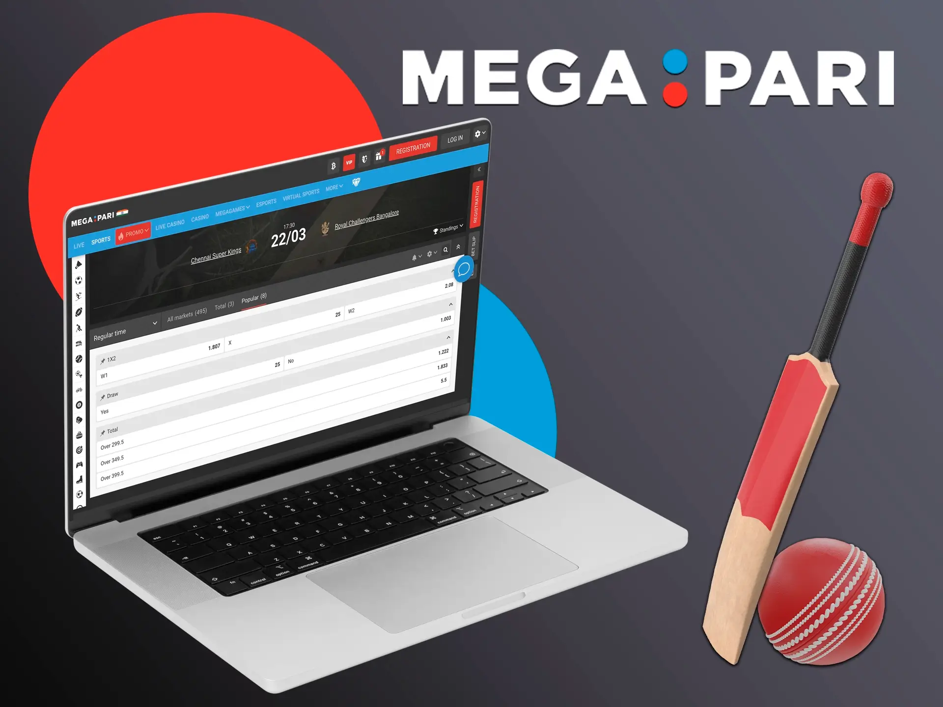 Use the opportunity to make live predictions in Megapari on exact and specific match events using the Satta service.