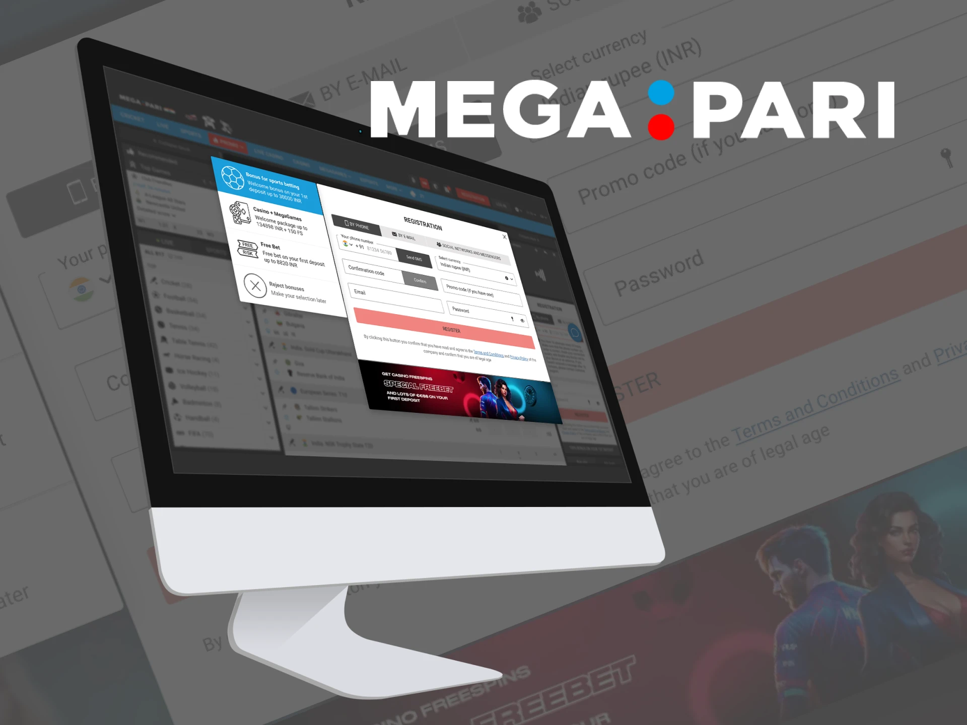 Register on the Megapari website in 3 steps.