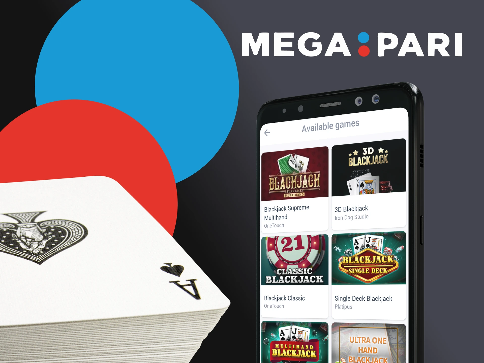 Download the Megapari app to play blackjack.