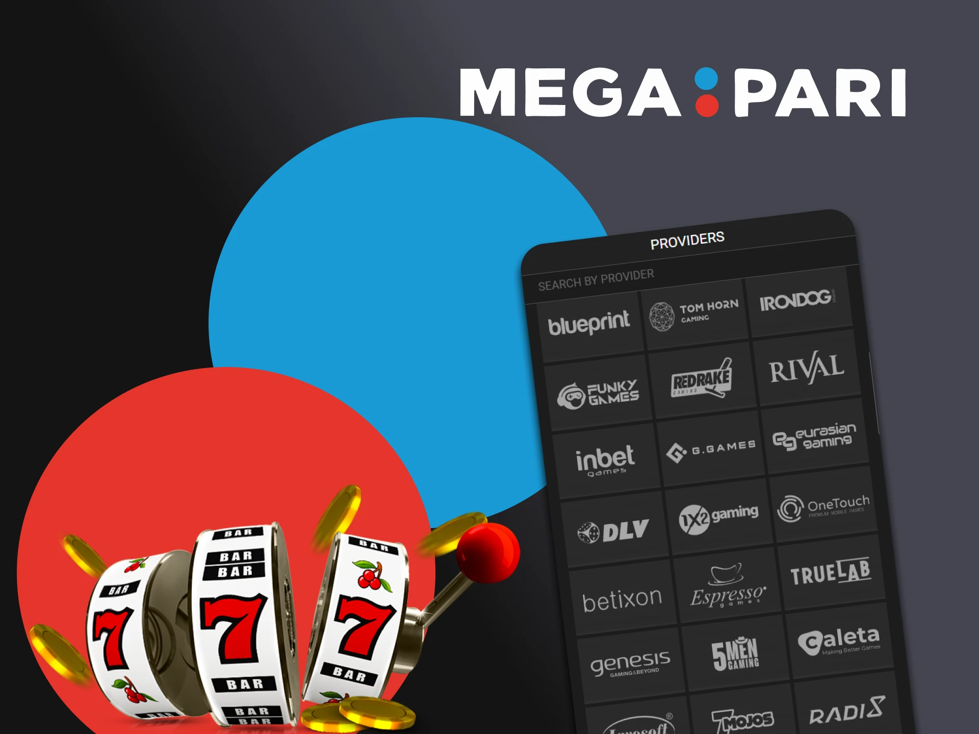 Explore Megapari's jackpot game providers.