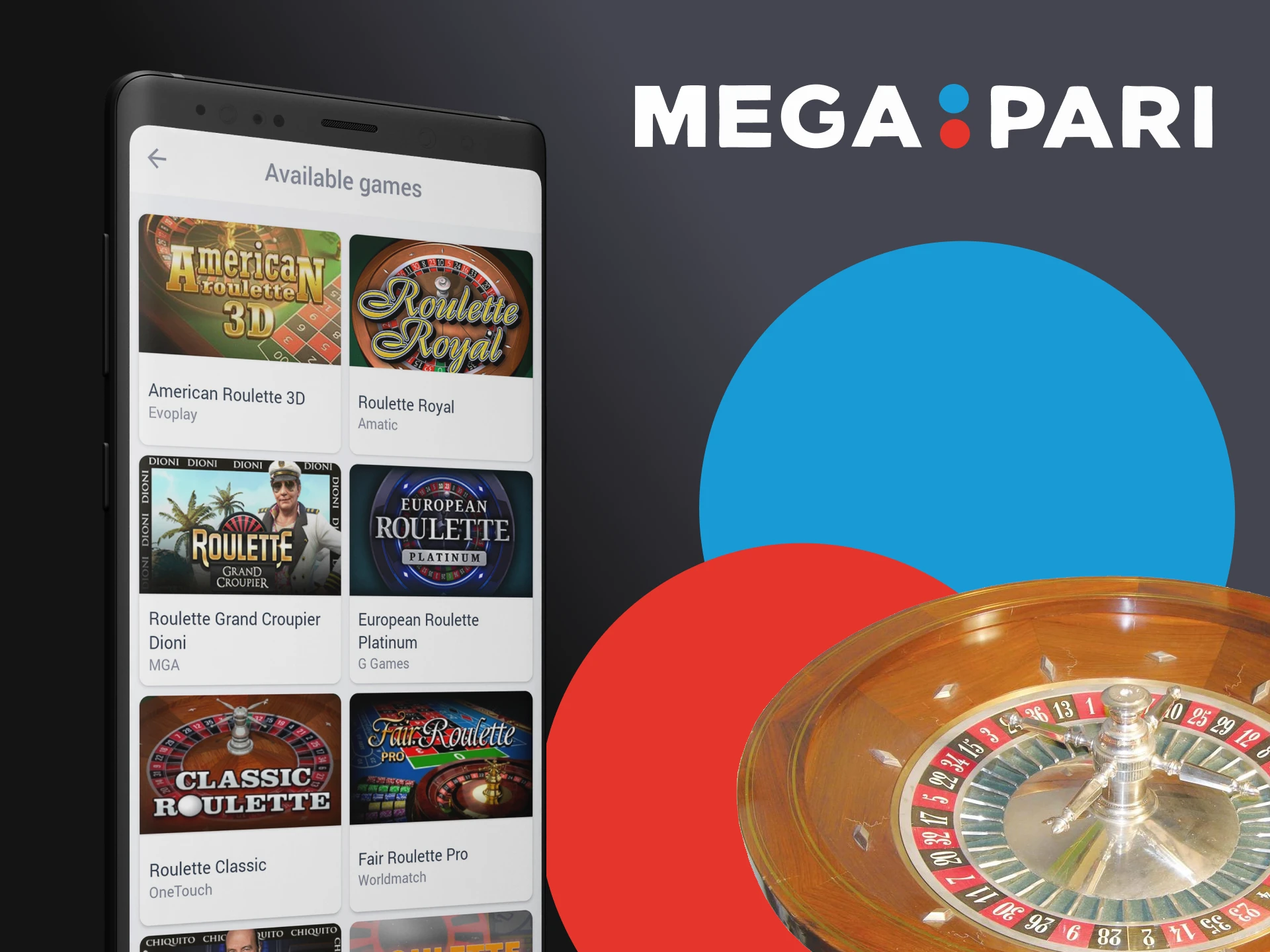 Install the Megapari app and play roulette.