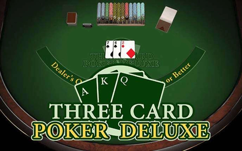 An improved version of the three card poker game Three Card Poker Deluxe at Megapari.